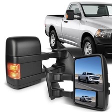 2008-2014 F250 F350 F450 F550 Super Duty Power Heated Towing Mirrors Pair Black