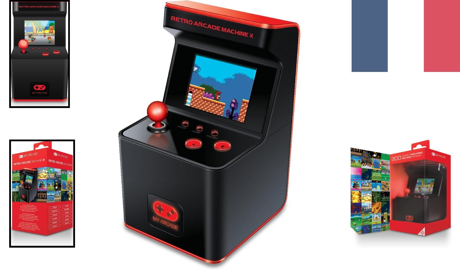 Console Retro Mini Borne My Arcade 300 Jeux sur Ecran LCD 2,5 Pouces Portable