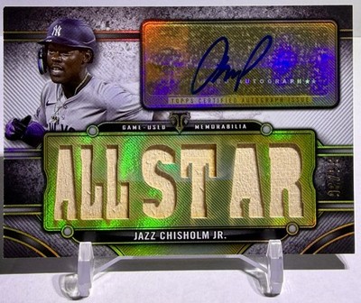 Jazz Chisholm Jr. 2024 Topps Triple Threads Auto Game Used Bat #35/36 Yankees