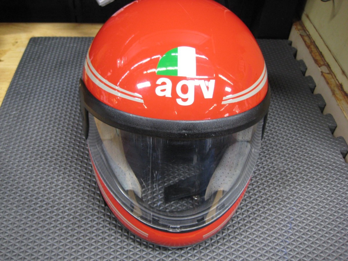 Vintage A.G.V. Valenza Motorcycle Helmet X900/ Made in Italy/ Size