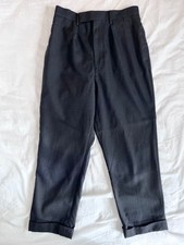 COMME des GARCONS JUNYA WATANABE Wool Pants Black 100 Wool Flat Front Used