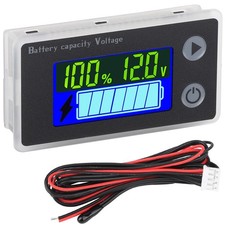 RV Battery Monitor 12v, 10-100v Digital Voltage Meter Battery Capacity Tester...