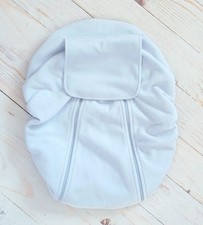 Lands' End Baby Blue Cozy Pro Fleece Winter Infant Carseat Cover EUC