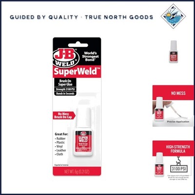 Clear Super Glue with Brush Applicator - Bonds in Seconds for Multiple Surfaces
