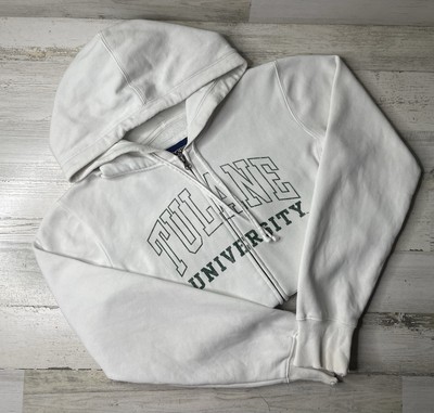 Tulane University Green Wave Jansport White Full Zip Sweatshirt