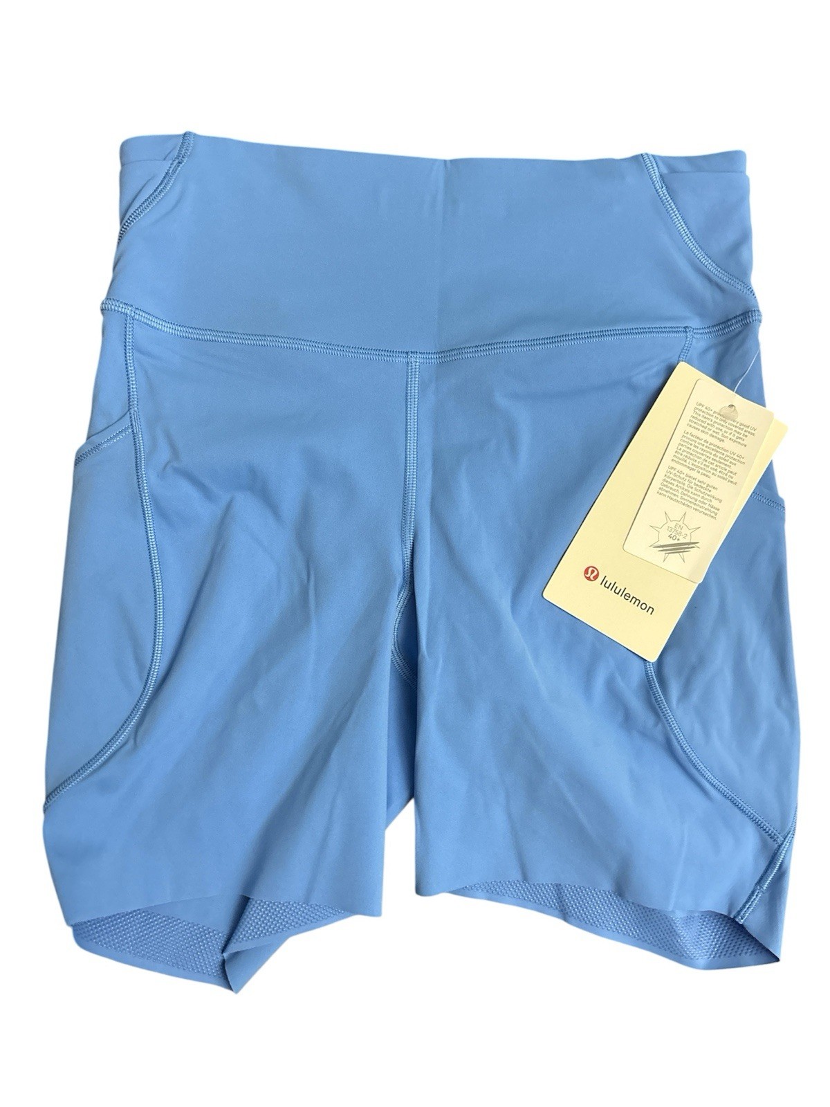 Lululemon Fast & Free High Rise Short 6” with Pockets Size 6 Pool Blue New $74
