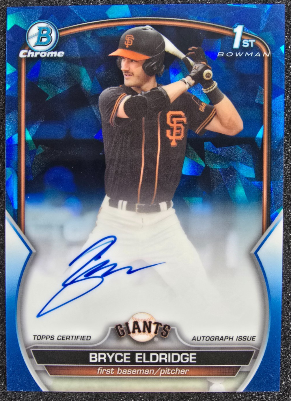2023 Bowman Draft Sapphire 1st AUTO /199 Bryce Eldridge #CDA-BE Giants