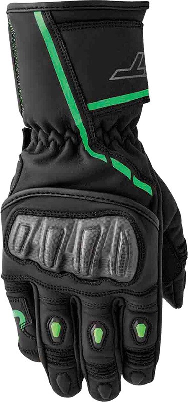 Gants RST S1 coqués avec protection renforcée noir et vert fluo