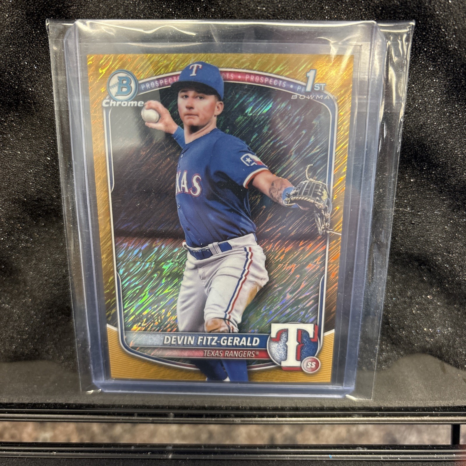 2025 Bowman Chrome 1st Prospects Gold Shimmer #158 Devin Fitz-Gerald 36/50