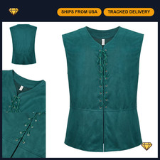 Men's Pirate Vest Costume - Renaissance Medieval Viking Gothic Steampunk Outfit