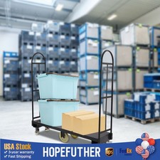 Heavy-Duty 60.5"x 15.7" Steel Dolly U-Boat Utility Push Cart Platform Hand Truck