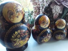 Vintage Russian nesting dolls set of 10