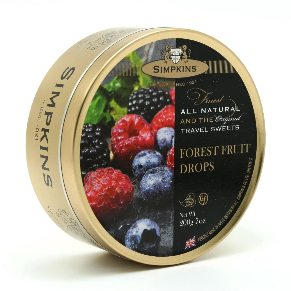 Simpkins Travel Sweets - Forest Fruit 200g Tin