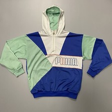 Vintage 90s Puma 1/4 Zip Retro Hoodie Athletics
