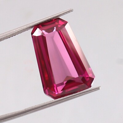 21,70 Ct Natürlicher Ceylon Lila Rosa Saphir Lose Tapered Radiant Cut Edelstein