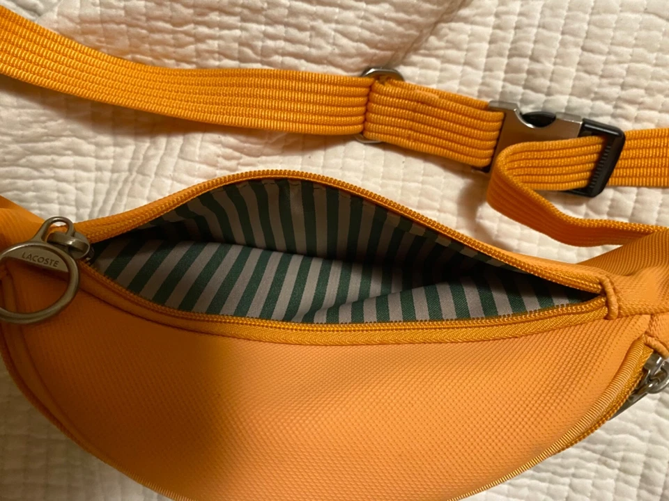 Lacoste Vintage PVC Cintura Bolso Banana Bag Mandarina 2008-2009 Hombre’s Bolso Pequeño  Foto 4 de 4