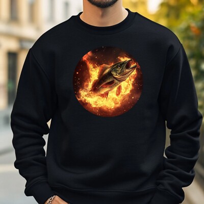 Bass Fish On Fire Sweatshirt Cosy And Perfect For Any Occasion S to 4XL