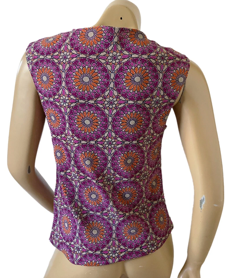 Camiseta Regata GEORGE Feminina Tamanho Grande (12/14) Sem Mangas Nylon Boho - Imagem 4 de 4