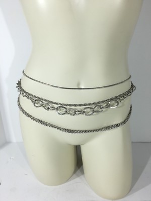 Beautifully Unique 4 Tiered Chain Designer Couture Tier Adjustable Accent Belt 