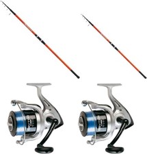 Kit Surf 2 Canne Telescopiche Oceanic 150g 4m + 2 Mulinelli Trabucco Dayton 6500