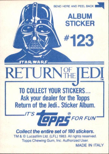 Star Wars ROTJ Trading Card Sticker Album Complete Your Set You Pick 1983 Topps - Bild 242 von 355