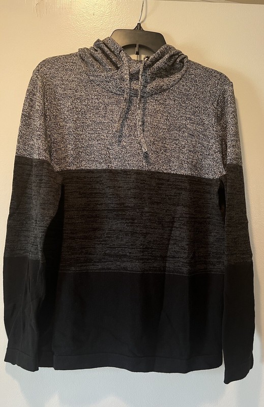 EXPRESS Black-Gray Long Sleeve Hoodie Size “M”