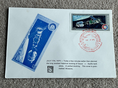 17. Juli 1975 russischer Ersttagsbrief / Postbrief, Apollo-Sujus Docking
