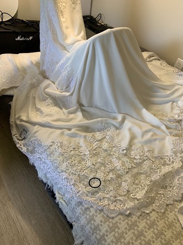 wedding dress size 10 used mermaid train - Picture 23 of 24