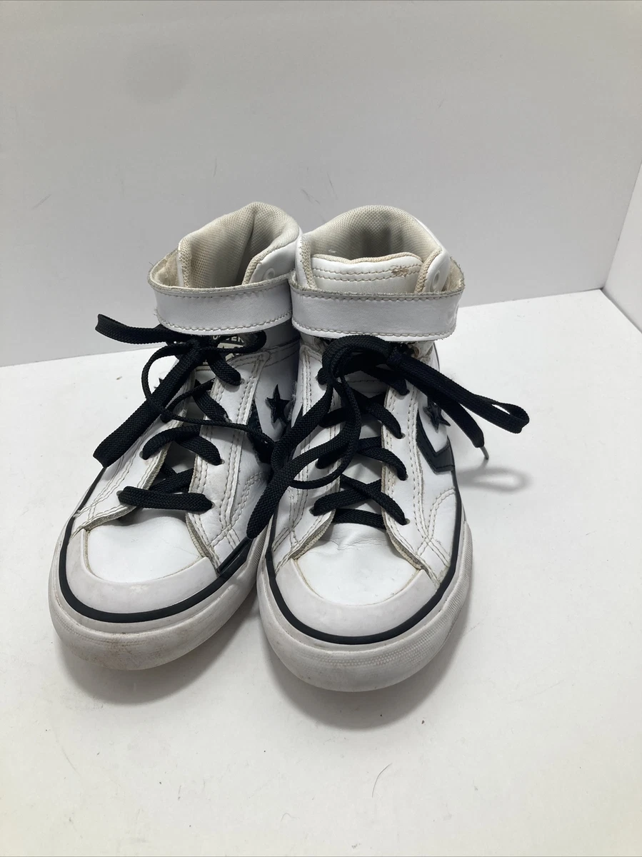 Converse All Star PRO BLAZE STRAP HIGH-TOP SNEAKER Junior Size 1 White &  Black | eBay