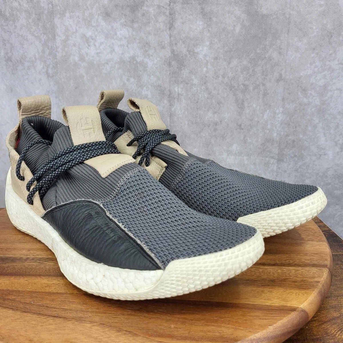 Adidas James Harden Vol 2 LS Basketball Shoes Mens 14 Gray Beige