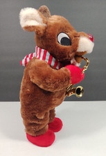 Dan Dee Rudolph Red Nosed Reindeer Playing Saxophone Musical Dancing SEE VIDEO
