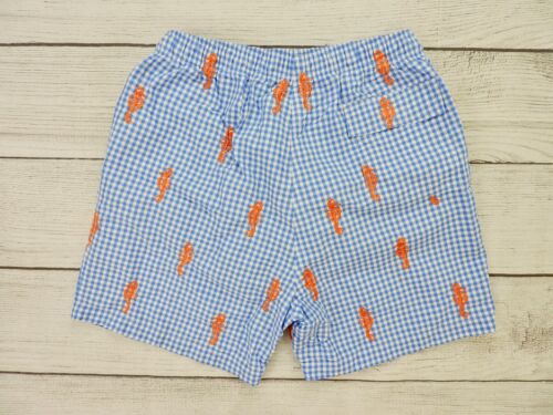 J MCLAUGHLIN Mens Large Blue White Check Embroidered Seahorse Lined Swim Trunks - Picture 3 of 3