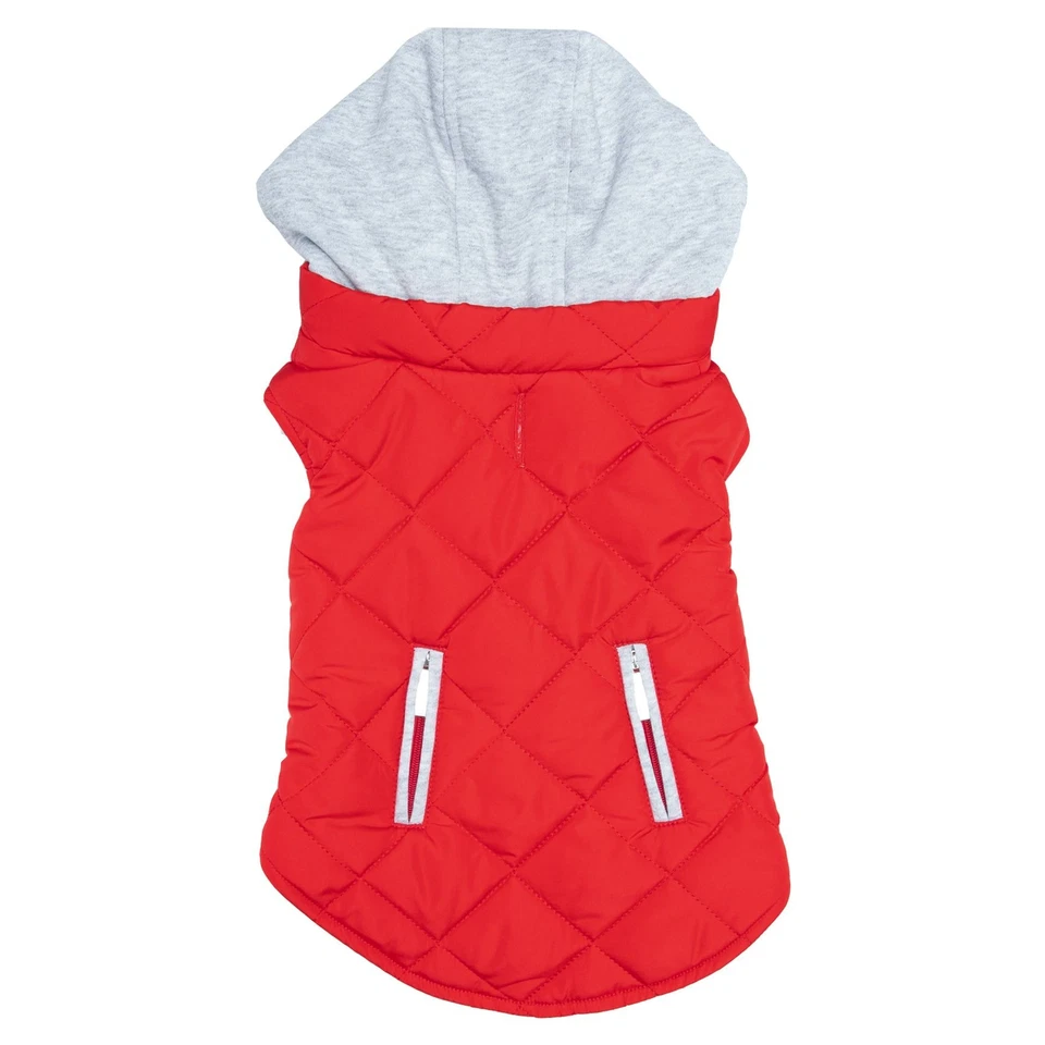Dog Coat with Hoodie - Red - Doggie Design - Image 2 of 3