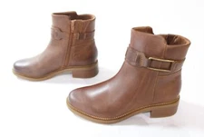 Clarks Women's Maye Bella Leather Ankle Boots JL3 Tan Size US:7 UK:4.5