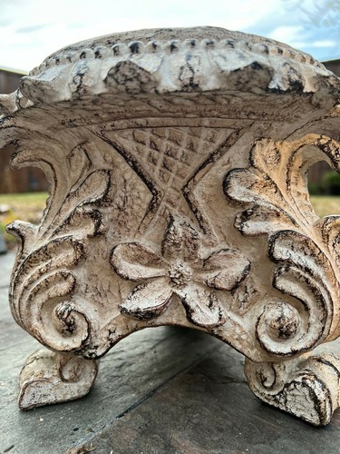 Pillar Candle Holder, Rose Bowl Riser, Capital Pedestal Top Tuscan French Decor - Picture 4 of 11