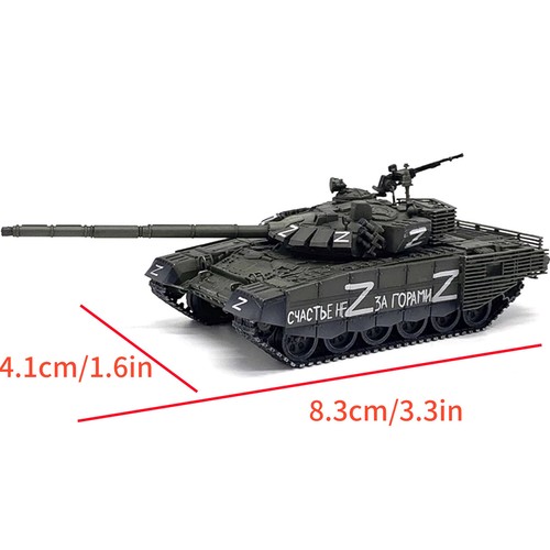 1/72 Scale Russian Military Operation T-72B3 Main Battle Z Tank Model Toy Gift - Picture 7 of 17