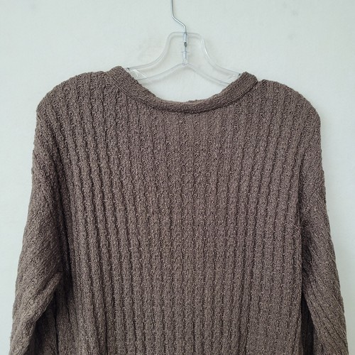 Loveriche Sweater Dress Womens M Brown Long Sleeve Ribbed Knit Stretch Mini - Picture 7 of 12