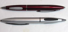 2 TERZETTI TORPEDO Ballpoint Pen-Large Heavy Metal /Rubberized grip