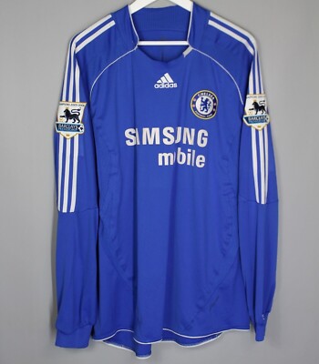 CHELSEA LONDON 2006 2007 HOME PLAYER ISSUE LONG SLEEVE #11 DROGBA