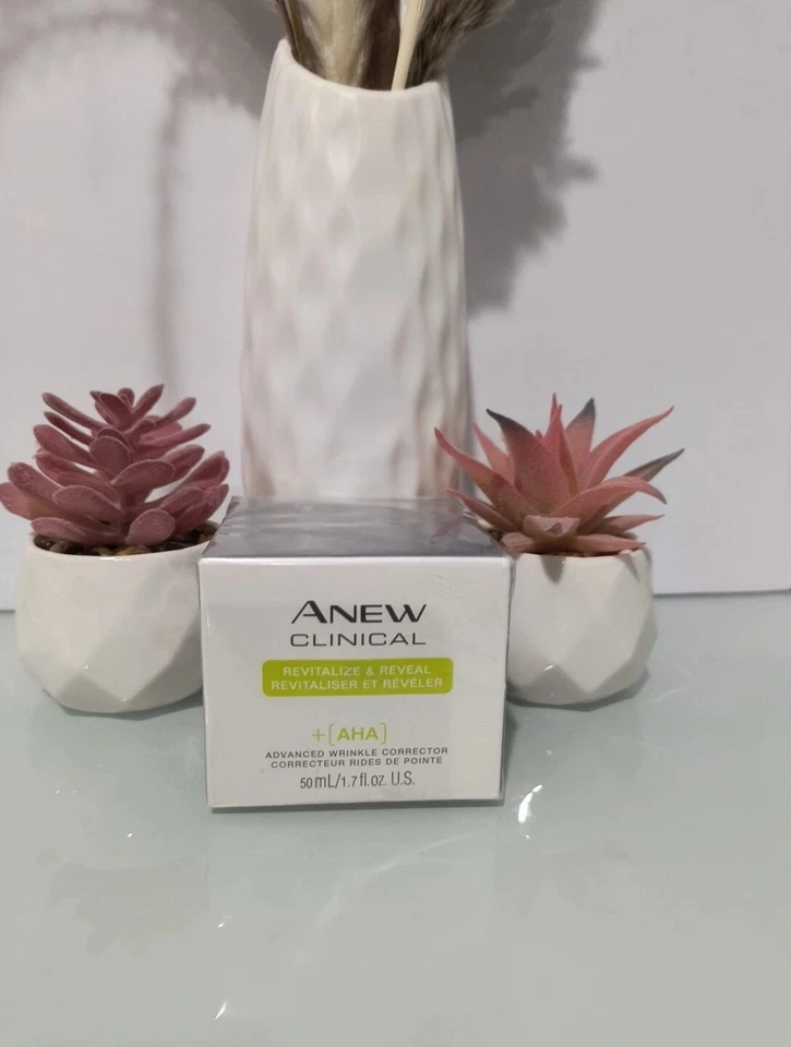 Corrector de arrugas avanzado Avon ANEW Clinical Revitalize & Reveal con AHA ~ SELLADO Foto 4 de 4