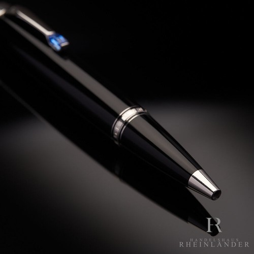 Montblanc Boheme Bleu Platinum Line bolígrafo resina negro ID 05795 EMBALAJE ORIGINAL - Imagen 3 de 6