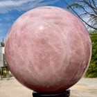 101.64LB Natural Crystal Pink Rose Chakra Quartz Sphere healing ball Specimen — photo 6