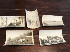 Assorted WW2 Pictures - Lot of 5 -ORIGINAL PHOTO 3.5  X 2.5  - Stamped 356  357