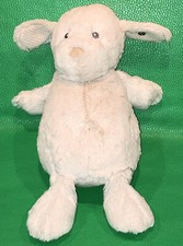 Steiff Soft Buster Plush Floppy Baby Puppy Dog Gray Tan Nose Sewn Eyes Lovey