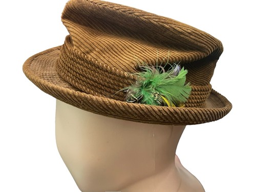 Vintage Brown Pheasant Feather Hat with Rhinestone 1940s Quail Feather Fascinator Hat | Vintage Brown Feather  main image 3