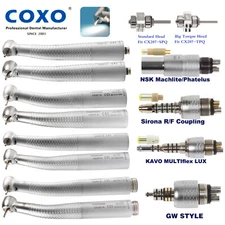 COXO Dental Fiber Optic LED Handpiece For KAVO/Sirona/NSK Coupler 6Hole/LED Bulb