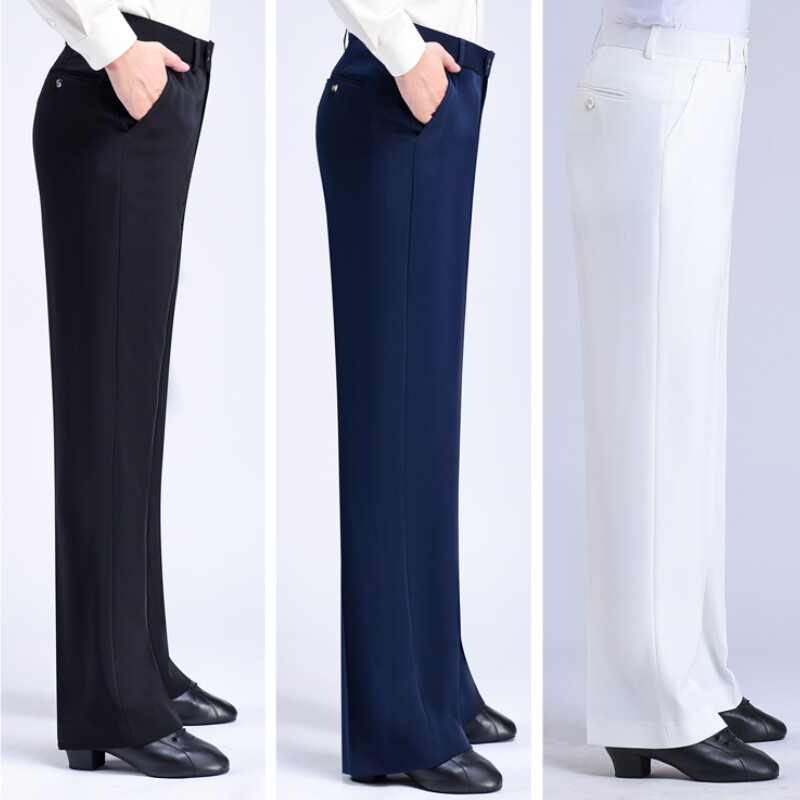 Pantalones sueltos rectos profesionales prácticos para hombre de danza latina
