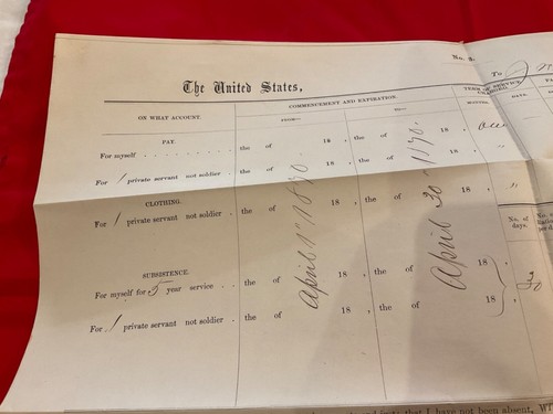1294 CIVIL WAR RECONSTRUCTION CHARLESTON OFFICER & BLACK SERVANT GIRL PAYMENT - Picture 14 of 18