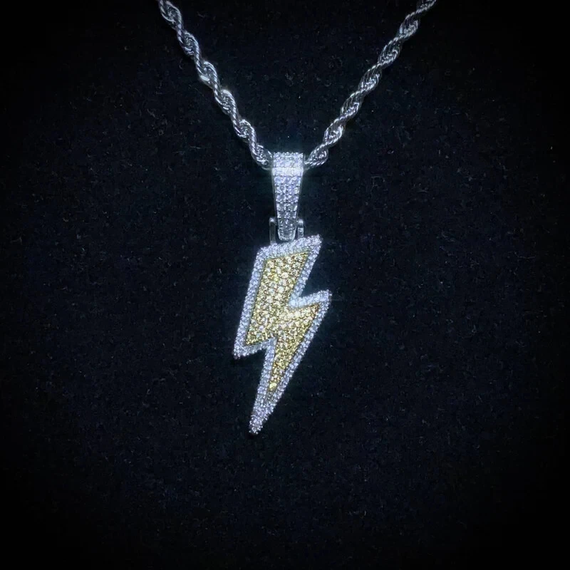 Diamond lightning bolt necklace deals
