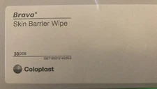 1 Box Of 30 Coloplast 120215 Brava Skin Barrier Wipes Expires 06/21/2026